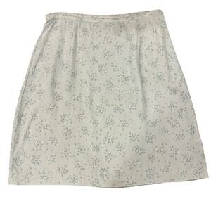 VTG J.Crew Sage Green Ditsy Floral A-Line Mini Skirt CottageTwee Y2K, Size 8